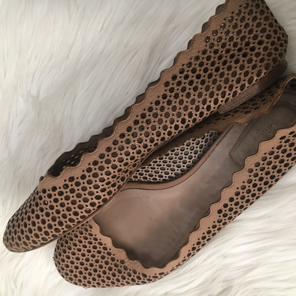 Chloe Shoes - 🍏 Chloe Women Flats Size 38 Brown Cut Out